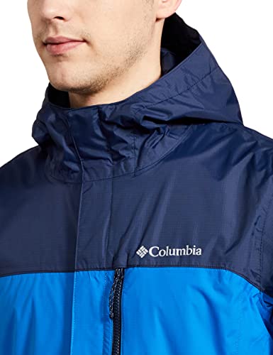 Columbia Pouring Adventure II , Chaqueta impermeable Hombre, Azul (Bright Indigo, Collegiate Navy), XL