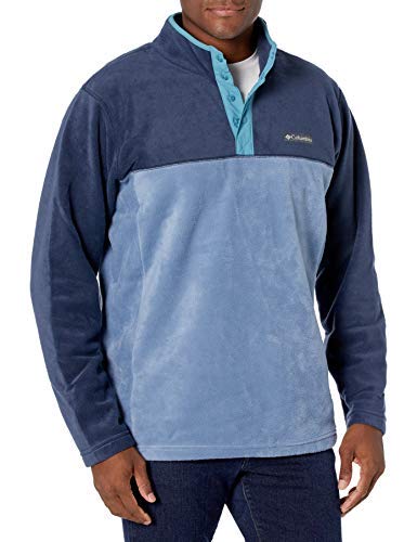 Columbia Steens Mountain Half Snap Chaqueta de Forro Polar, Spruce/Tomillo Verde/Aqua Tone, S para Hombre