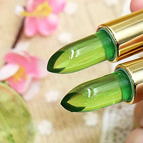 Cosméticos Naturales, Lápiz Labial De Gelatina De Aloe Vera Orgánico, Lápiz Labial De Planta Natural Con Brillo De Labios Mágico, Cambios De Color Con La Temperatura