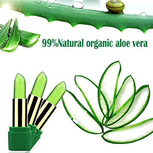 Cosméticos Naturales, Lápiz Labial De Gelatina De Aloe Vera Orgánico, Lápiz Labial De Planta Natural Con Brillo De Labios Mágico, Cambios De Color Con La Temperatura