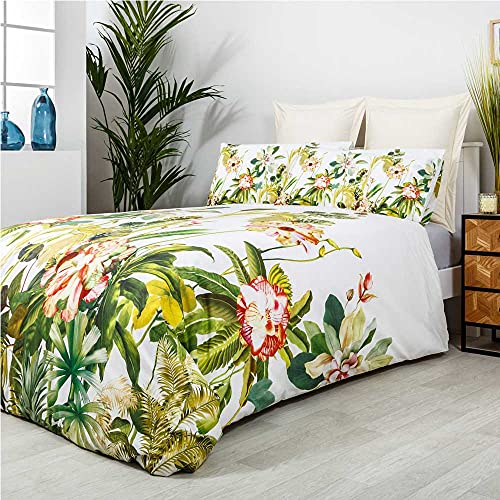 COTTON ARTean Funda Nordica Botanic Cama de 150 ALGODÓN 100%