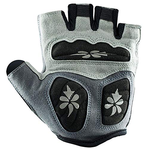 C.P.Sports Guantes de Entrenamiento para Mujer, Color Negro/Plata, Talla S