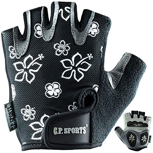 C.P.Sports Guantes de Entrenamiento para Mujer, Color Negro/Plata, Talla S