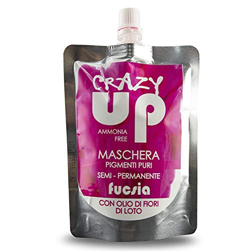 Crazy Up Mascarilla Colorante Sin Amoniaco Semipermanente para el cabello - Fucsia - 200 ml