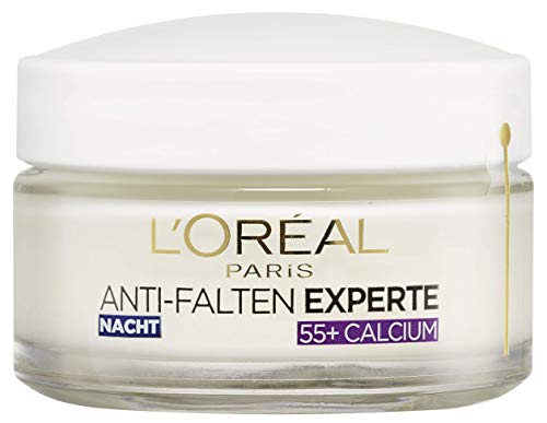 Crema hidratante L'Oréal Paris antiarrugas de noche con calcio, 3 unidades (50 ml).