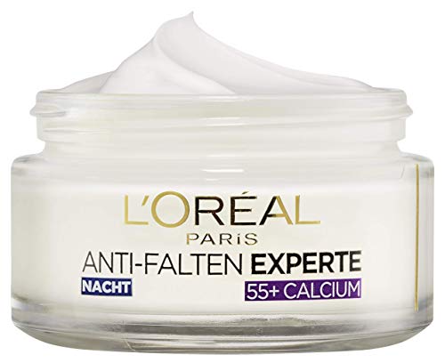 Crema hidratante L'Oréal Paris antiarrugas de noche con calcio, 3 unidades (50 ml).