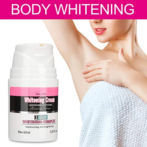 Crema para aclarar las axilas, crema blanqueadora, crema hidratante para aclarar la piel que se desvanece con melanina, hidratante para las axilas, las líneas del bikini