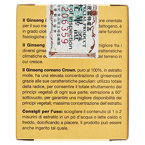 Crown - Ginseng Extracto puro 100 % - Extracto de raíz de ginseng Coreana - 20 g