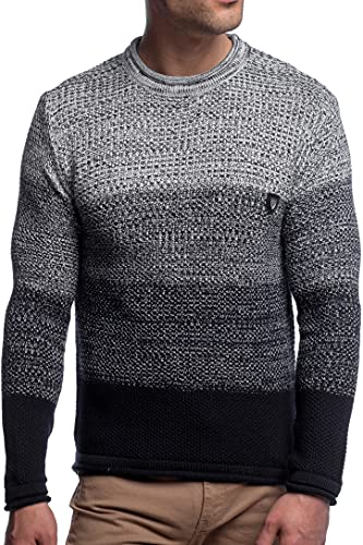 CRSM Karl's People K-113 - Jersey de punto de manga larga para hombre negro S