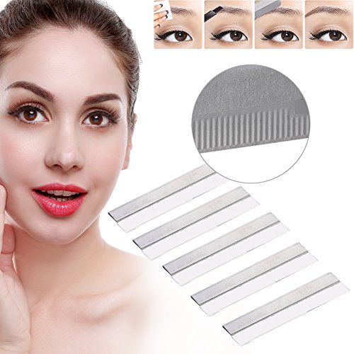 cuchilla de acero inoxidable para maquinilla de afeitar cuchilla de forma de ceja Cuchilla para cejas Kit de removedor de cejas - 100 piezas