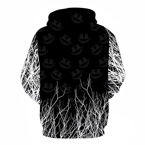 DaDuo Sudadera Capucha Hombre 3D Creativo Estampado Holgada Pullover Hombre Moda Estilo Hip Hop Parejas Pullover Primavera Otoño Cómoda Hoodie Hombre WY01-61 4XL