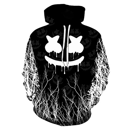 DaDuo Sudadera Capucha Hombre 3D Creativo Estampado Holgada Pullover Hombre Moda Estilo Hip Hop Parejas Pullover Primavera Otoño Cómoda Hoodie Hombre WY01-61 4XL