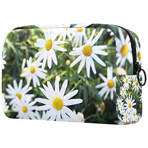 Daisy Camomile Camomile Blossom Bolsas de maquillaje portátil Impresas Cosméticos Bolsa de cosméticos para mujeres Bolsa de viaje bolsa de maquillaje bolsa de aseo