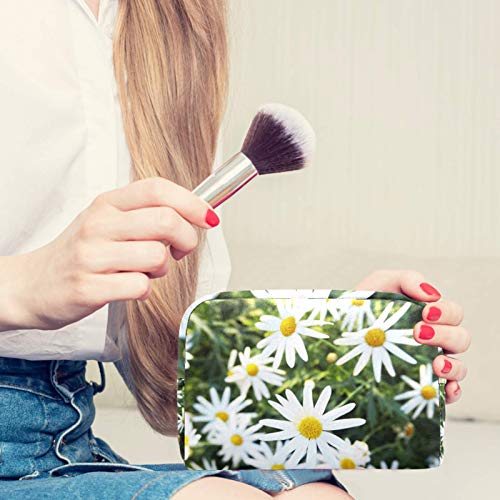 Daisy Camomile Camomile Blossom Bolsas de maquillaje portátil Impresas Cosméticos Bolsa de cosméticos para mujeres Bolsa de viaje bolsa de maquillaje bolsa de aseo