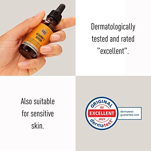 DAYTOX Vitamin C Serum - Suero Facial con Vitamina C - Para una Piel Luminosa y Fresca - Vegano - Sin Colorantes, sin Silicona y sin Parabenos - 1 x 30 ml