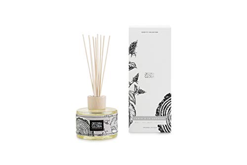 Decoragloba - Difusor mikado – Fragancia Junto a la Hoguera – Aroma Balsámico, Ámbar gris y Madera - Colección “Identity Mediterráneo” - 250ml