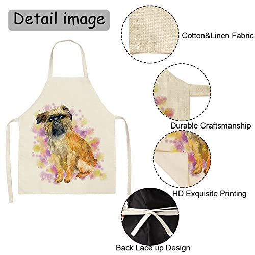 Delantal de Cocina, Lukery Buldog Patrón Delantal de Barbacoa Delantal de Chef Pintura Delantales para Infantil Mujer Hombre Restaurante Trabajo Cocina Hornear Jardín- (Caballero,Niño- 47x38cm)