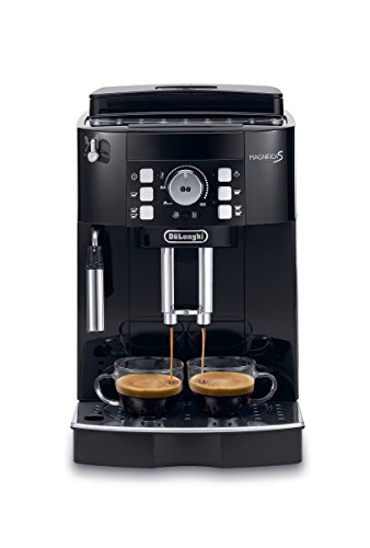 DeLonghi Magnifica S Cafetera automática, compacta, con portafiltro, 1450 W, 1.8 L, acero inoxidable, negro