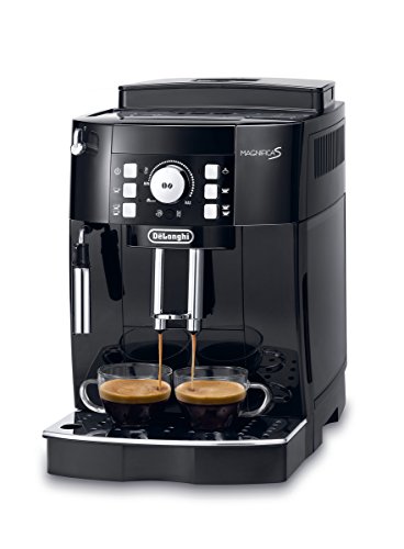 DeLonghi Magnifica S Cafetera automática, compacta, con portafiltro, 1450 W, 1.8 L, acero inoxidable, negro