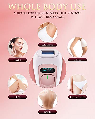 Depiladora Luz Pulsada IPL 999000 Flashes Depilacion Permanente Sin Dolor Sistemas de Depilacin Dispositivo Profesionalpara Piernas Cara Cuerpo Bikini Axilas