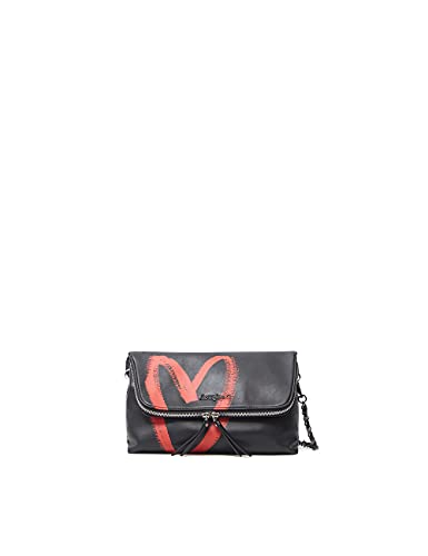 Desigual Bols_amasenti Venecia, Across Body Bag para Mujer, Negro, Einheitsgröße