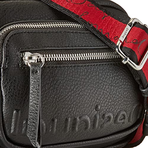 Desigual Bols_Embossed Half Cambr, Across Body Bag para Mujer, Negro, Einheitsgröße