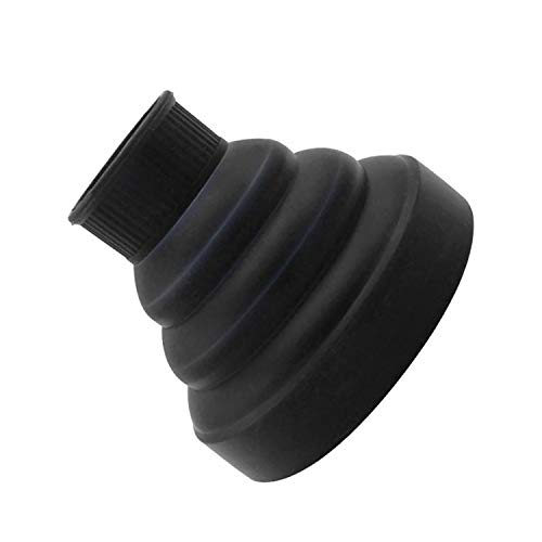 Difusor de silicona para secador de pelo con cuello de 4,2 – 4,8 cm Secador de pelo plegable | Dimensiones en descripción para compatibilidad con su teléfono | Color a elegir (negro)