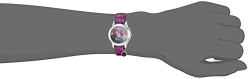 Disney Girls' Quartz Watch with Rubber Strap, Multicolor, 13 (Model: FZN45048AZ)