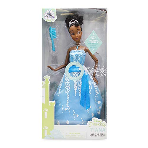 Disney Muñeca Tiana Premium con vestido iluminado – La princesa y la rana 11 pulgadas