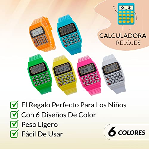 DISOK - Reloj Calculadora (Precio Unitario) - Relojes Infantiles, Niños. Regalos, Recuerdos y Detalles para Cumpleaños, Comuniones Baratos, Originales Y Prácticos para Niños