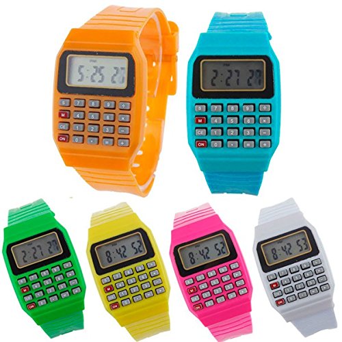 DISOK - Reloj Calculadora (Precio Unitario) - Relojes Infantiles, Niños. Regalos, Recuerdos y Detalles para Cumpleaños, Comuniones Baratos, Originales Y Prácticos para Niños