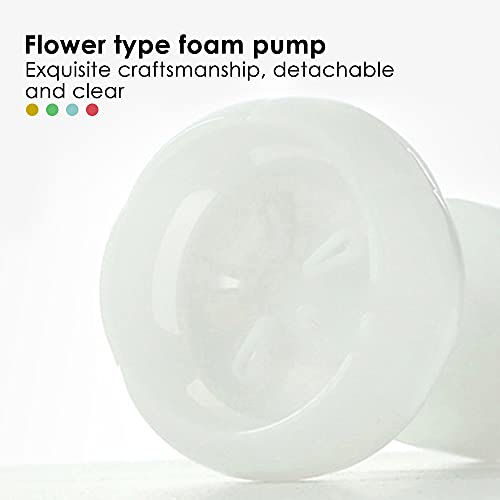 Dispensador De Jabón En Espuma, Forma De Flor Creativa Envases De Jabón Líquido Para Manos Vacíos Botellas De Plástico Con Burbujas De Presión Para Loción Limpiadora Facial Champú Cosmético, 300 Ml