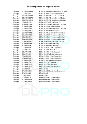 DL-pro Sistema de preparación para cafeteras automáticas DeLonghi 5513227891 7313251451 ECAM ETAM PrimaDonna Magnifica Eletta Cappuccino.