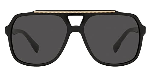 Dolce & Gabbana Gafas de sol DG4388 501/87 Gafas de sol hombre color Lente negra Gris oscuro tamaño 60 mm