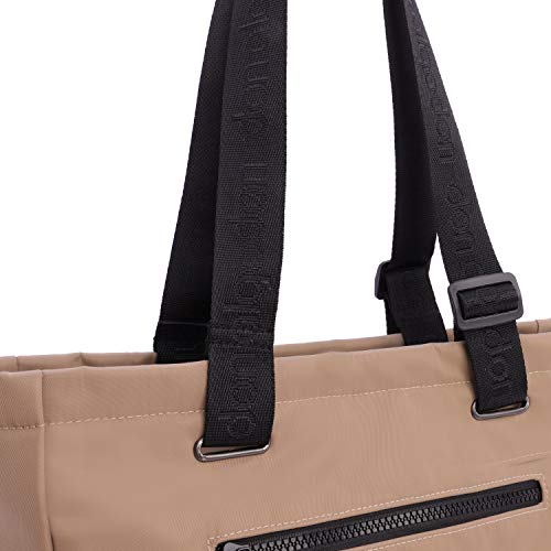 DON ALGODON Zoe, Bolso Mujer Shopper, Beis, 32 x 10 x 35 cm