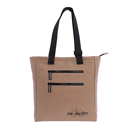 DON ALGODON Zoe, Bolso Mujer Shopper, Beis, 32 x 10 x 35 cm