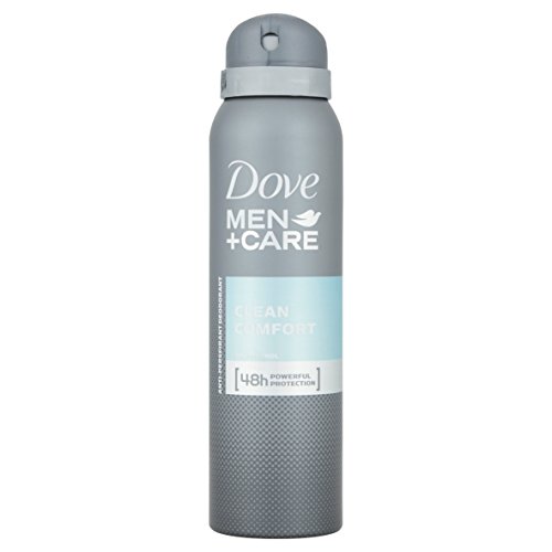 Dove For Men Dove Care Clean Comfort - Desodorante antitranspirante en aerosol (150 ml, 3 unidades)