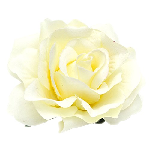 DRESHOW 5 Pack Flower Brooch Head Ornament Bride Women Rose Flower Hair Accessories Wedding Hair Clip Flamenco Dancer