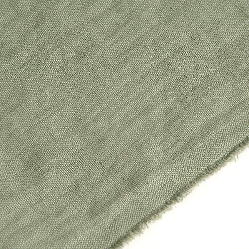 EcoconLINEN Atelier - Tela de lino para coser por metro - Tejido de bordado de lino suavizado - Lino natural lavado a piedra (verde oliva, 3 m (1,4 m de ancho)