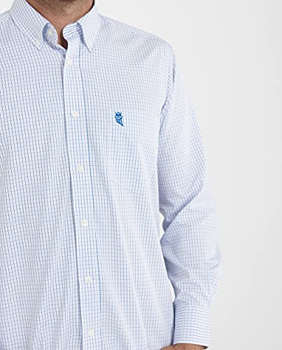 El Búho Nocturno - Camisa Hombre con Bolsillo Fácil Planchado Suavidad Sensacional Azul 39% bambú 61% poliéster Talla 4 (L)