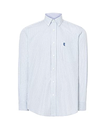 El Búho Nocturno - Camisa Hombre con Bolsillo Fácil Planchado Suavidad Sensacional Azul 39% bambú 61% poliéster Talla 4 (L)