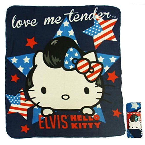 ELVIS HELLO KITTY-MANTA POLAR INFANTIL POLIÉSTER, 120 X 140 CM, DISEÑO SANRIO