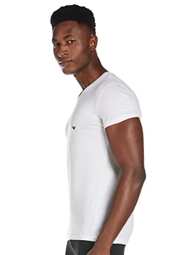 Emporio Armani CC729 110810 00010 Camiseta Interior, Hombre, Blanco, L