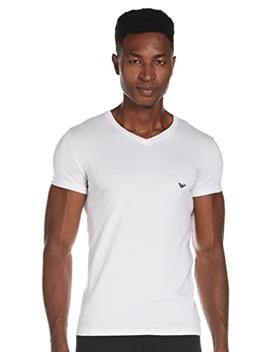 Emporio Armani CC729 110810 00010 Camiseta Interior, Hombre, Blanco, L