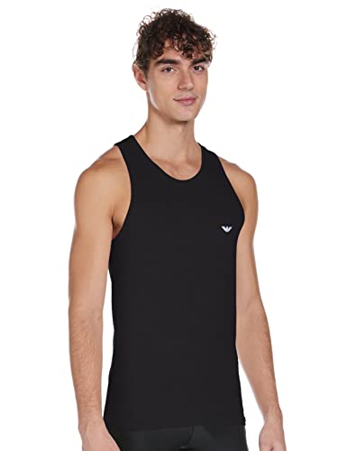 Emporio Armani CC729 110828 00020 Camiseta Interior, Hombre, Negro, L