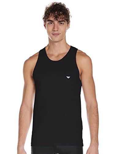 Emporio Armani CC729 110828 00020 Camiseta Interior, Hombre, Negro, L