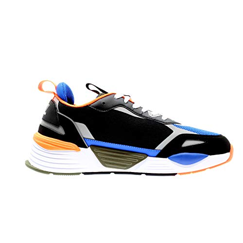 Emporio Armani EA7 Xk165 Zapatillas Moda Hombres Negro/Azul/Naranja - 40 2/3 - Zapatillas Bajas Shoes