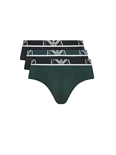 Emporio Armani Monograma Calzoncillos, Hombre, Negro/Verde, M