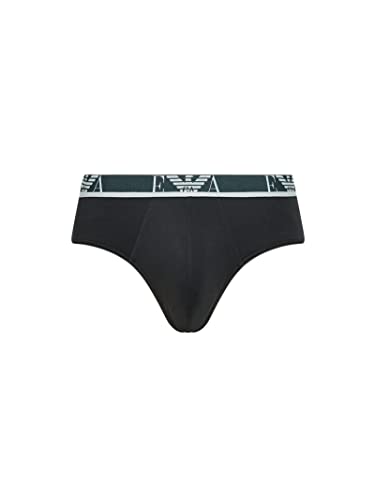 Emporio Armani Monograma Calzoncillos, Hombre, Negro/Verde, M