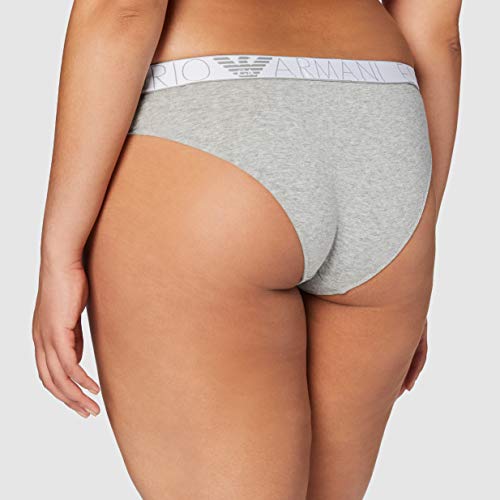 Emporio Armani Underwear Brief Iconic Logoband Calzoncillos, Gris Claro, L para Mujer